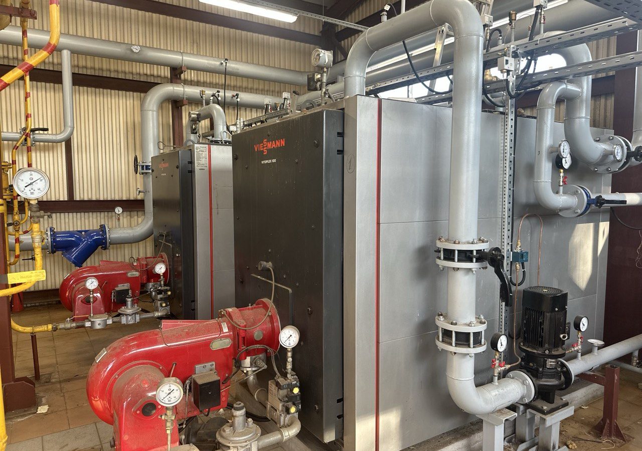 Газовые котлы Viessmann и горелочное оборудование в котельной объекта «Кирелис», выполнено ООО «Альянс Строй»